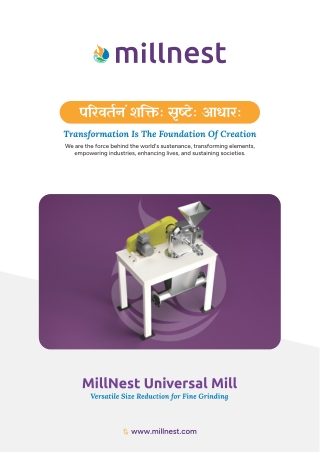 MillNest Universal Mill | Precision Grinding for Masala & Spice Applications