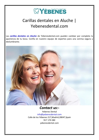Carillas dentales en Aluche | Yebenesdental.com