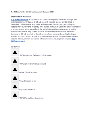 Top 12 Sites To Buy Old Github Accounts In this year 2025