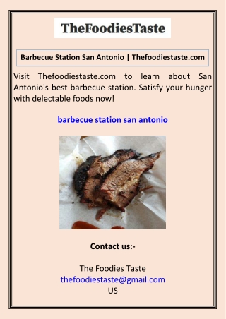 Barbecue Station San Antonio Thefoodiestaste.com