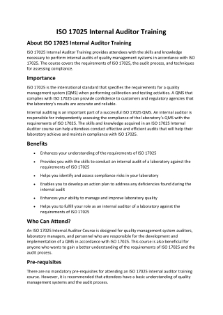 iso 17025 training iso 17025 training