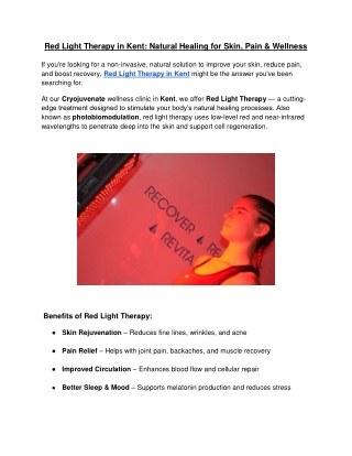 Red Light Therapy in Kent_ Natural Healing for Skin, Pain & Wellness