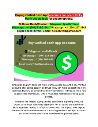 Buying verified Cash App accounts can seem tricky