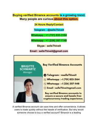 Buying verified Binance accounts is a growing trend