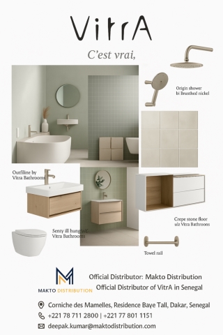 Makto Distribution  official distributor of VitrA Bathrooms in Senegal