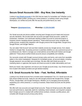 Step-by-Step Process to Buy Gmail Accounts Online