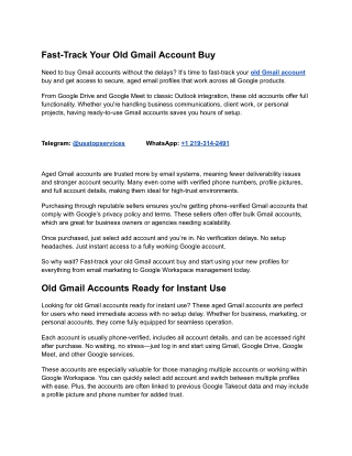 10 Best Sites to Buy Old Gmail Accounts in This Year 