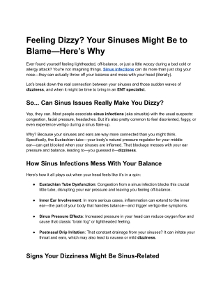 Losing Your Voice? Here’s When You Really Need to See an ENT