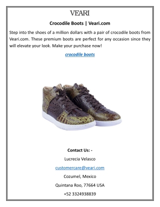 Crocodile Boots Veari.com