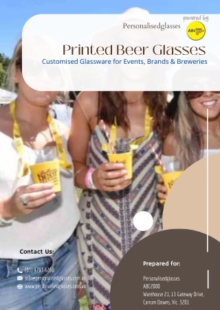 Printed Beer Glasses - Customised Glassware for Events, Brands or Breweries