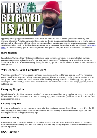 Upgrade Your Camping Gear with the Latest Products