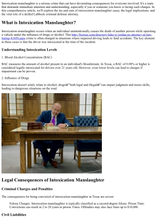 Intoxication Manslaughter Cases Require Quick Action — Here’s What You Should Kn