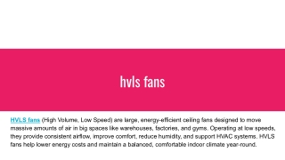 hvls fans