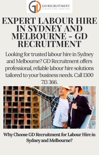Trusted Labour Hire in Sydney and Melbourne – GD Recruitment