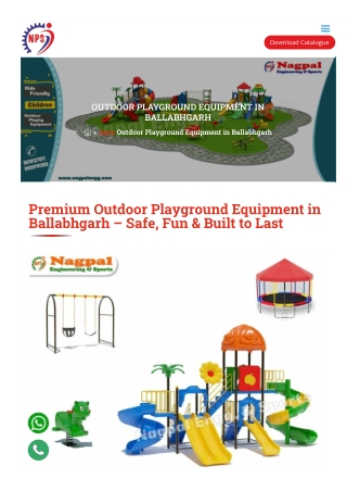 Top Outdoor Playground Equipment Manufacturer in Ballabhgarh