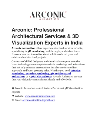 Professional Architectural Services & 3D Visualization Experts in India 1