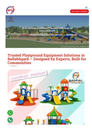 Leading Playground Equipment Manufacturer in Ballabhgarh – Trusted by Schools