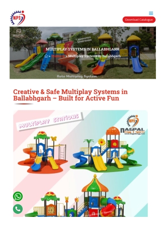 Buy Outdoor Playground Equipment in Ballabhgarh – Designed for Fun & Safety