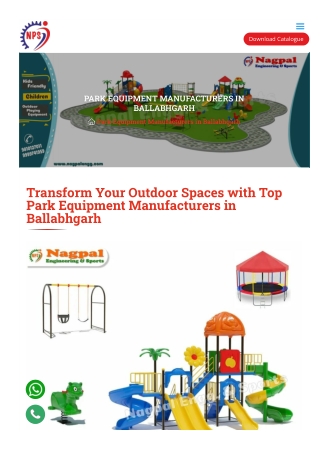 Premium Outdoor Playground Equipment in Ballabhgarh – Tailored for Every Space