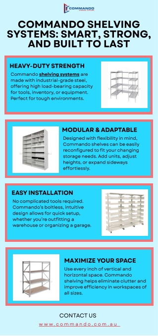 Commando Shelving Systems: Smart, Strong, and Built to Last