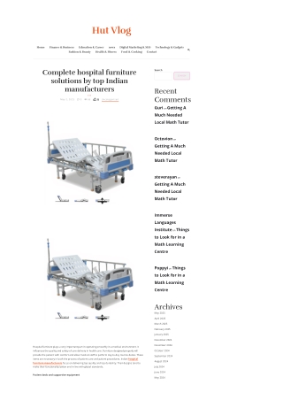 Complete hospital furniture solutions by top Indian manufacturers