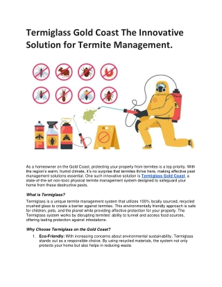 Termiglass Gold Coast The Innovative Solution for Termite Management