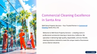 Commercial Cleaning Services in Santa Ana, CA