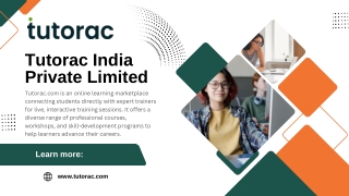 Advance in AI with Tutorac Machine Learning Online Course