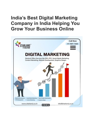 India’s Best Digital Marketing Company in India Helping You Grow Your Business Online