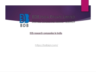 B2b research companies in India