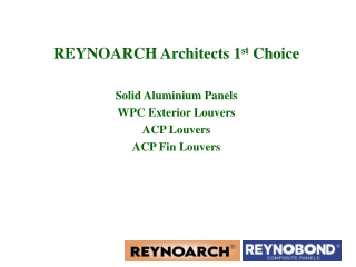 Reynoarch SAP,WPC & ACP louvers