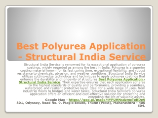 Best Polyurea Application - Structural India Service