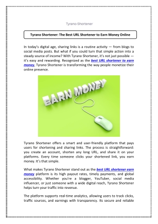 Best URL Shortener to Earn Money - Get Paid Fast