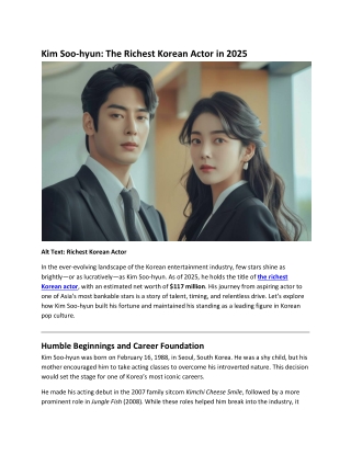 Top Richest Korean Actors