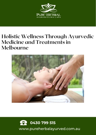Holistic Wellness Through Ayurvedic Medicine and Treatments in Melbourne