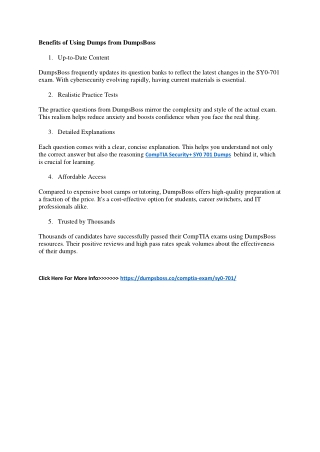 CompTIA Security  SY0 701 Dumps