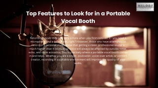 Top Features to Look for in a Portable Vocal Booth