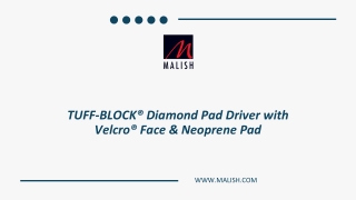 TUFF-BLOCK® Diamond Pad Driver with Velcro® Face & Neoprene Pad - The Malish