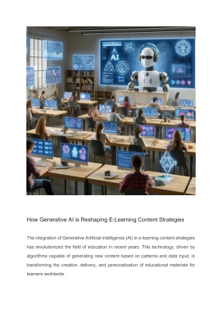 AI Integration in E-Learning