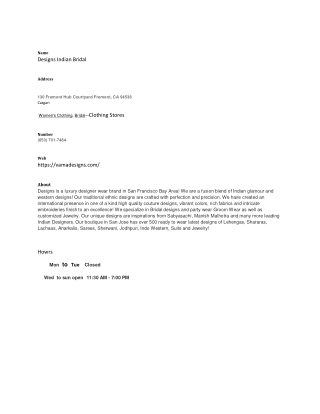 Designs Indian Bridal