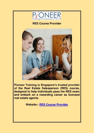 RES Course Provider