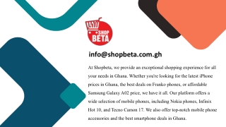 Shopping online Ghana