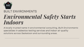 Built Environments Asbestos Testing and Indoor Air Quality Test Mold