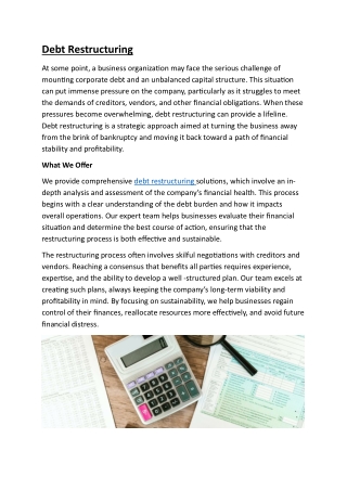 Debt Restructuring