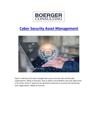 Cyber Security Asset Management