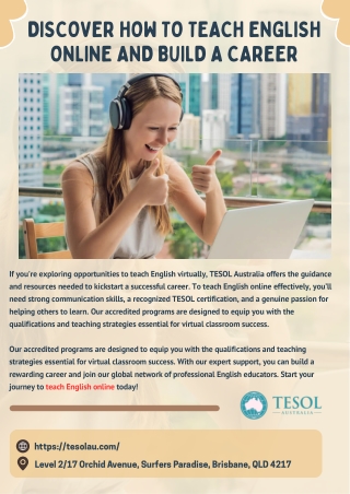 Discover How to Teach English Online and Build a Career