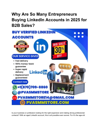 Why Are So Many Entrepreneurs Buying LinkedIn Accounts in 2025 for B2B Sales_