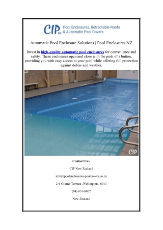 Automatic Pool Enclosure Solutions | Pool Enclosures NZ