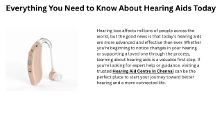 Everything You Need to Know About Hearing Aids Today