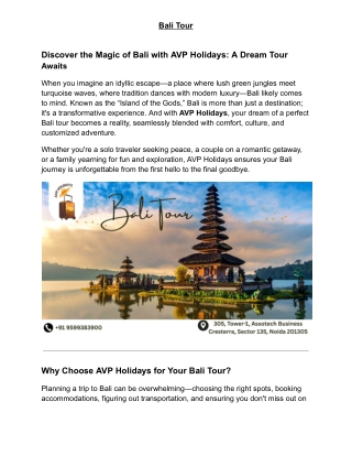 Bali Tour